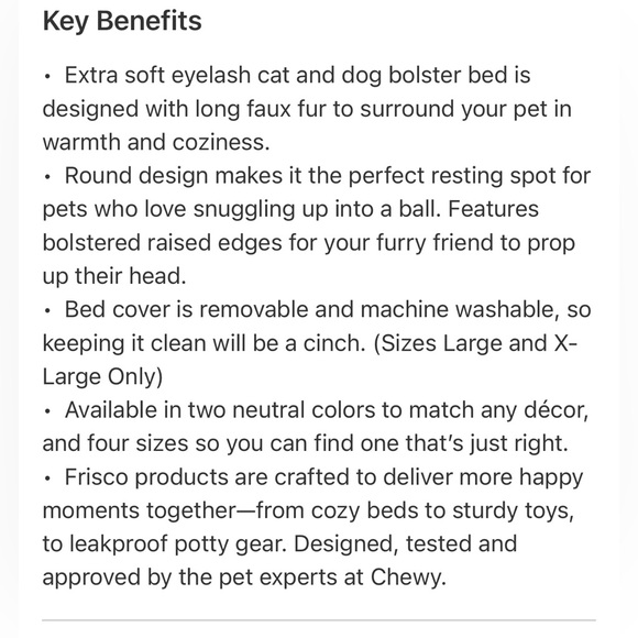 🐾FRISCO EYELASH PET BED🐾 - Picture 8 of 9